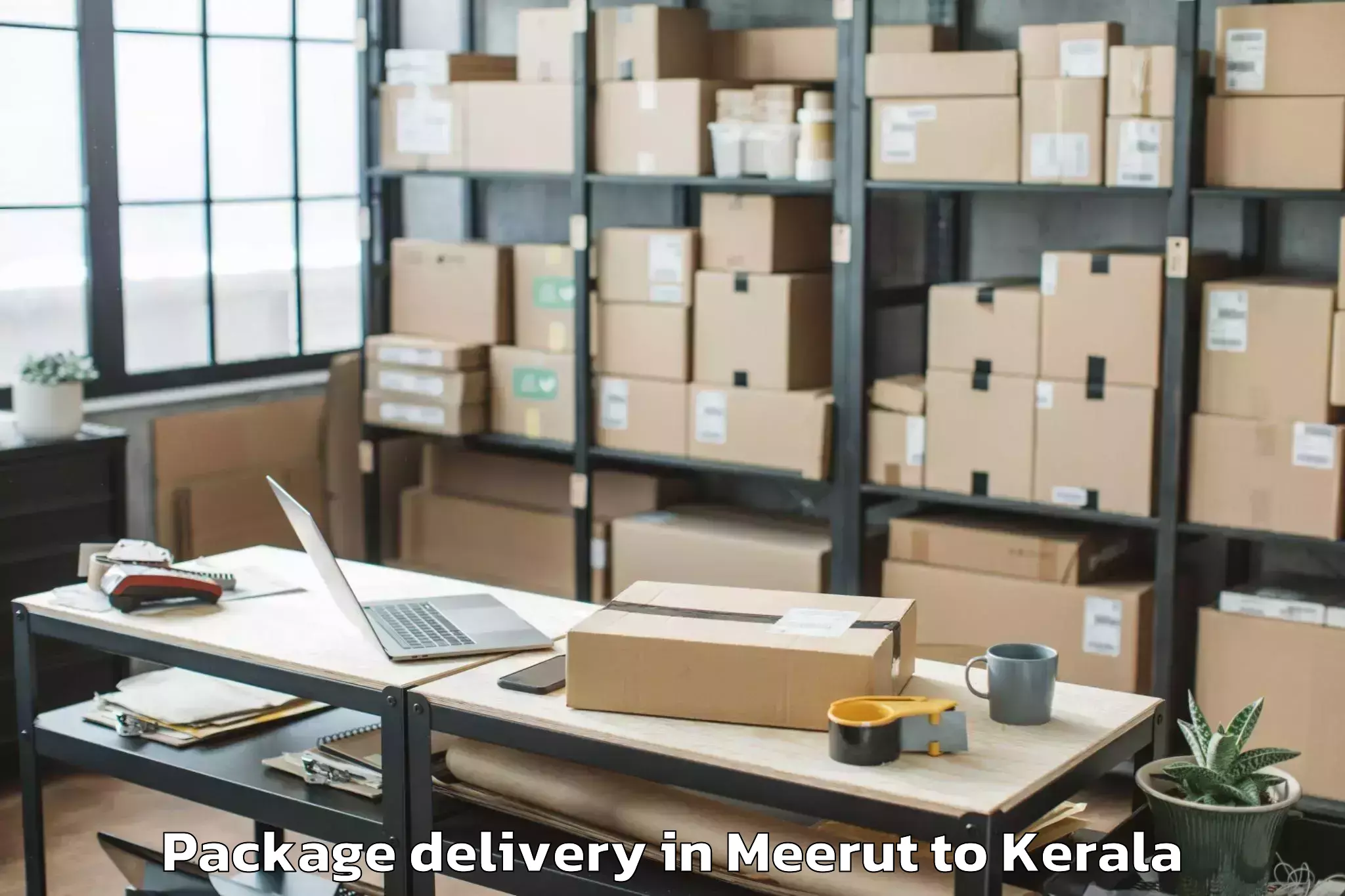 Trusted Meerut to Thiruvananthapuram Internation Package Delivery